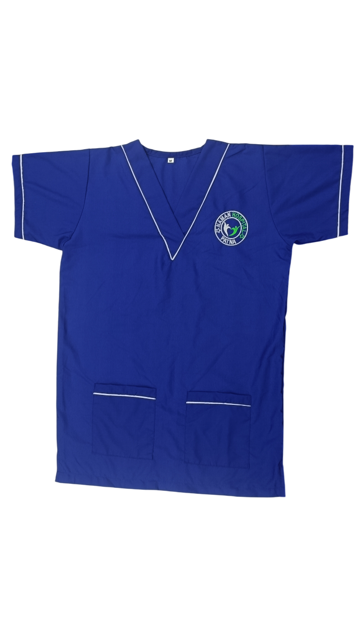 Classic Royal Blue Scrub Top